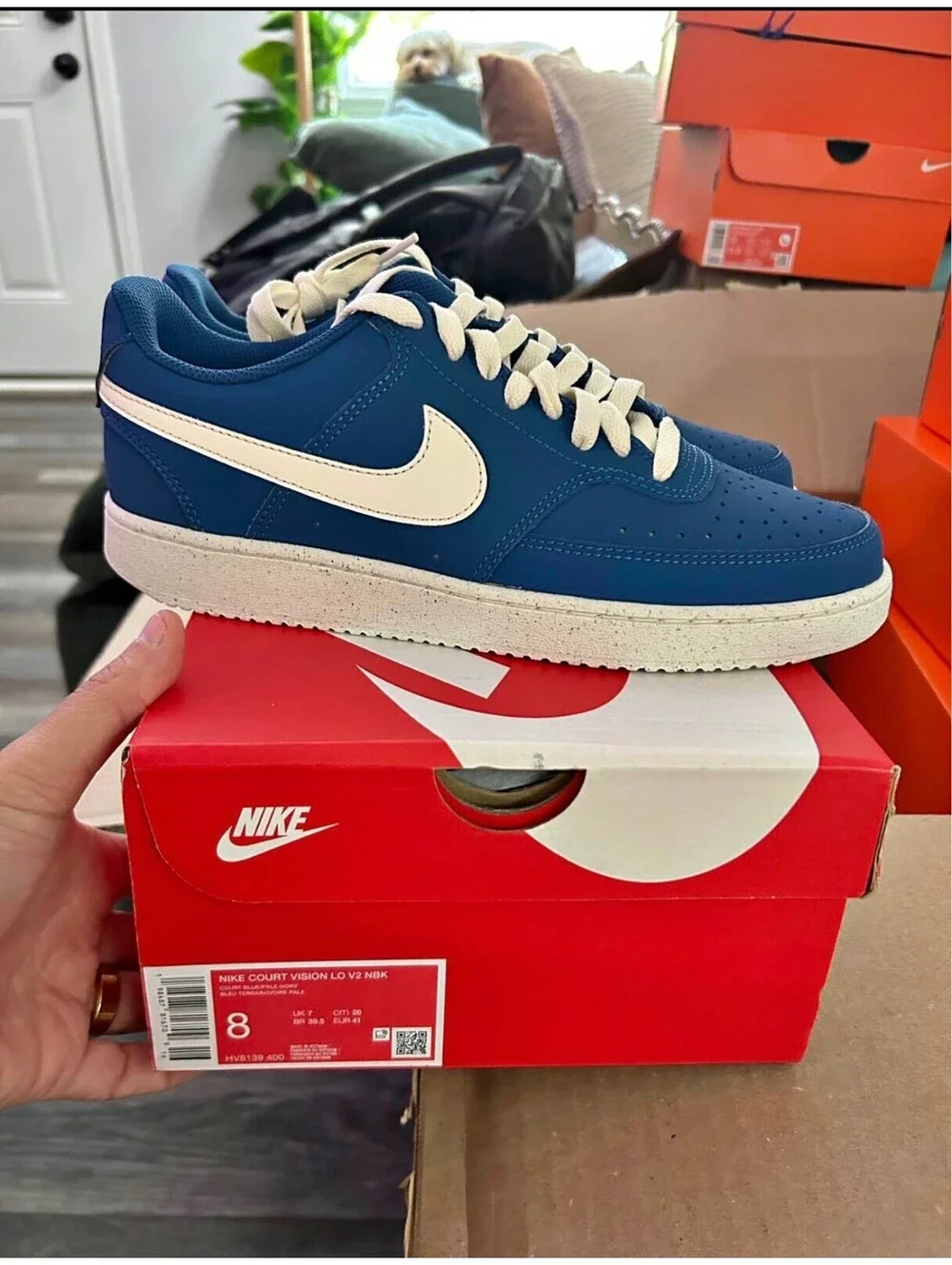 Nike Court Vision Low Men's Sneakers Size 8 Blue White